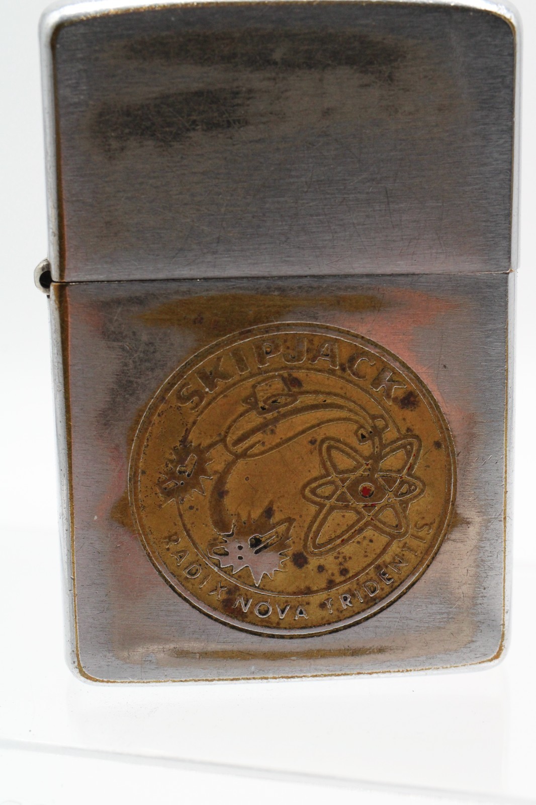 Vintage 1950s Zippo Lighter USS Skipjack SSN 585 Nuclear Submarine Pat 2517191
