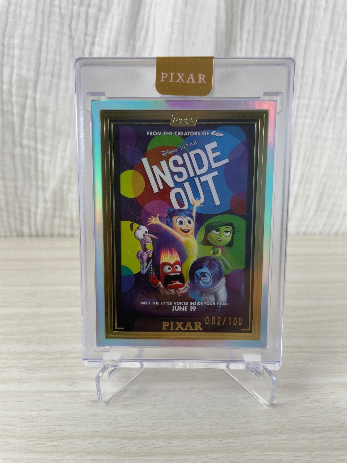 2025 Topps Pixar Gold - Inside Out /100 Wall Art Encased Insert (WA-15)