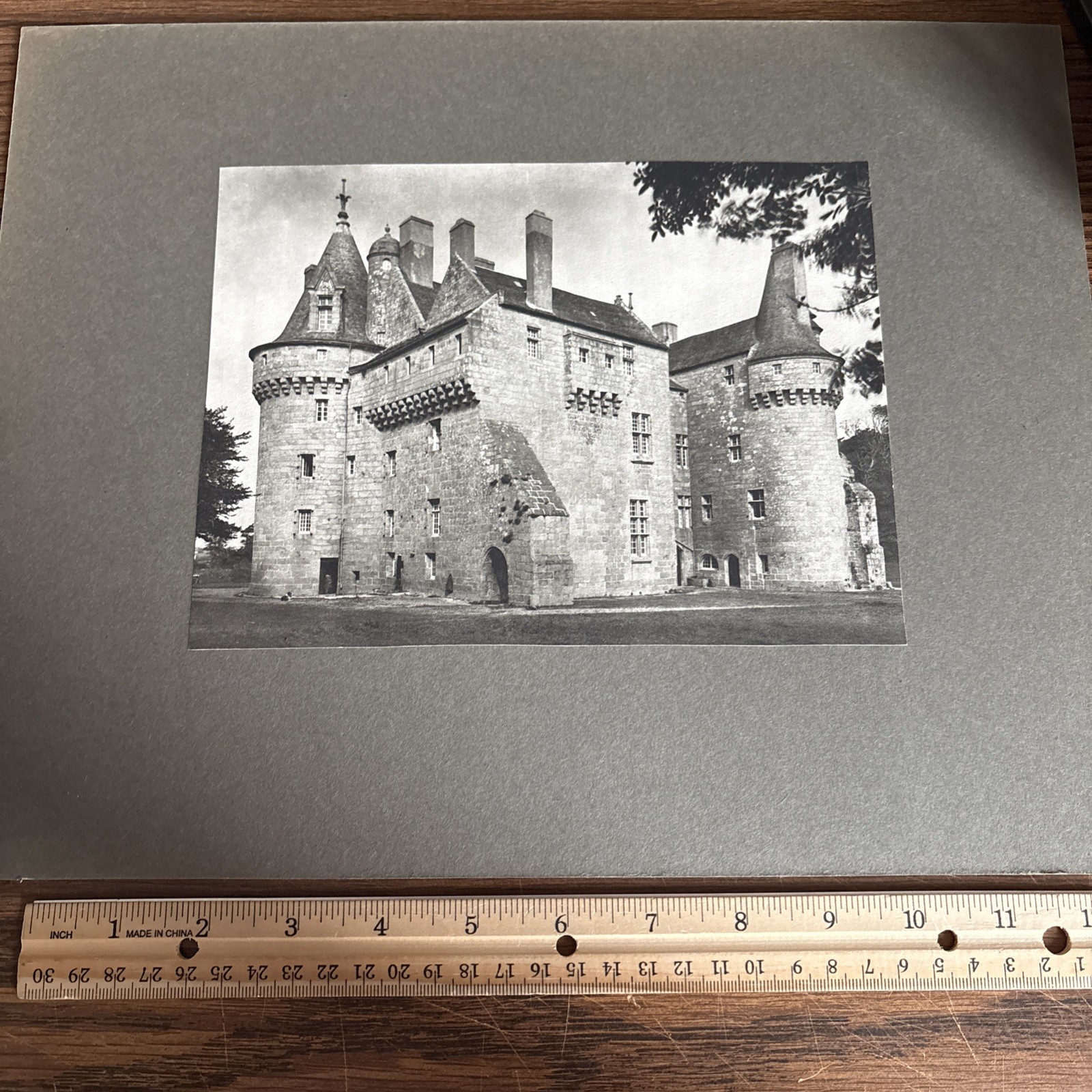 VTG Chateau de Kérouzéré Mounted French Architecture Photo Brittany France