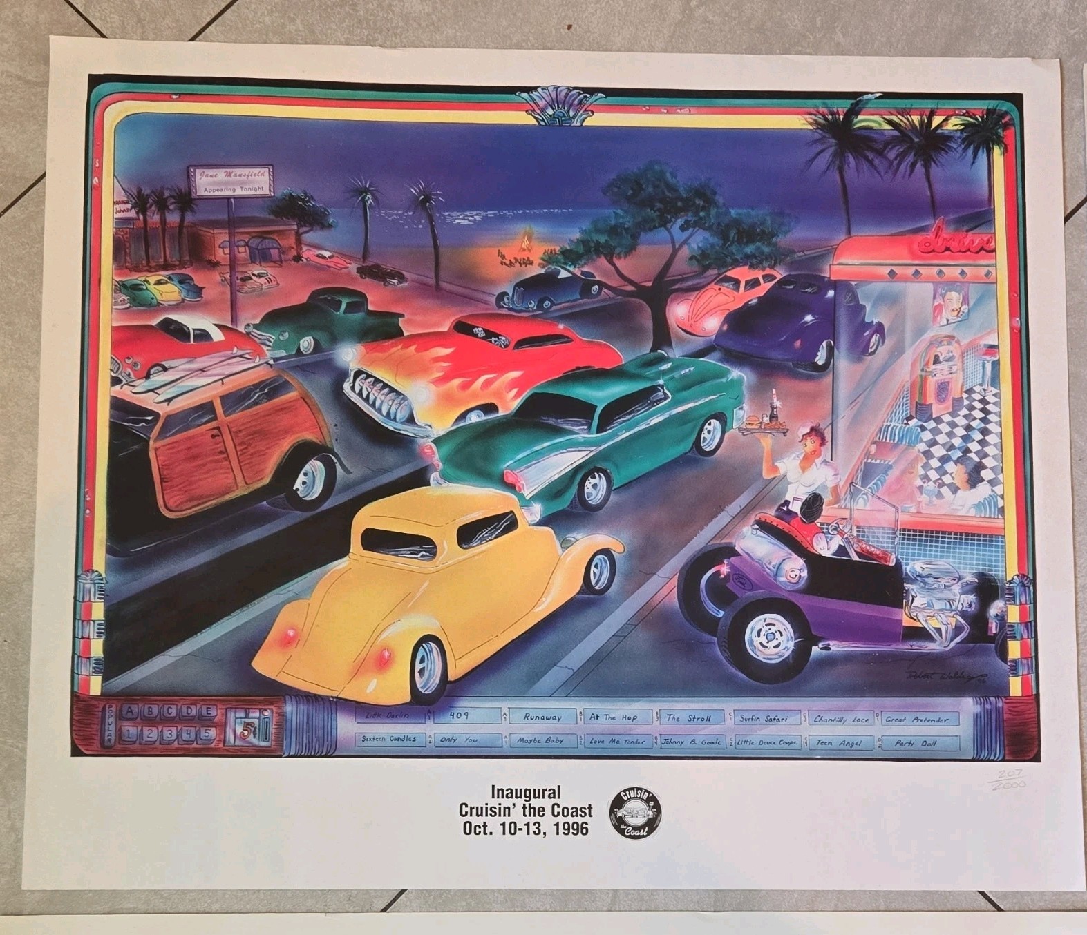 Cruisin\' the Coast Collectible Car ORIGINAL POSTERS Lot of 2 (1996-1997) VGood Cruisin\' the Coast Collectible Car ORIGINAL POSTERS Lot of 2 (1996-1997) VGood