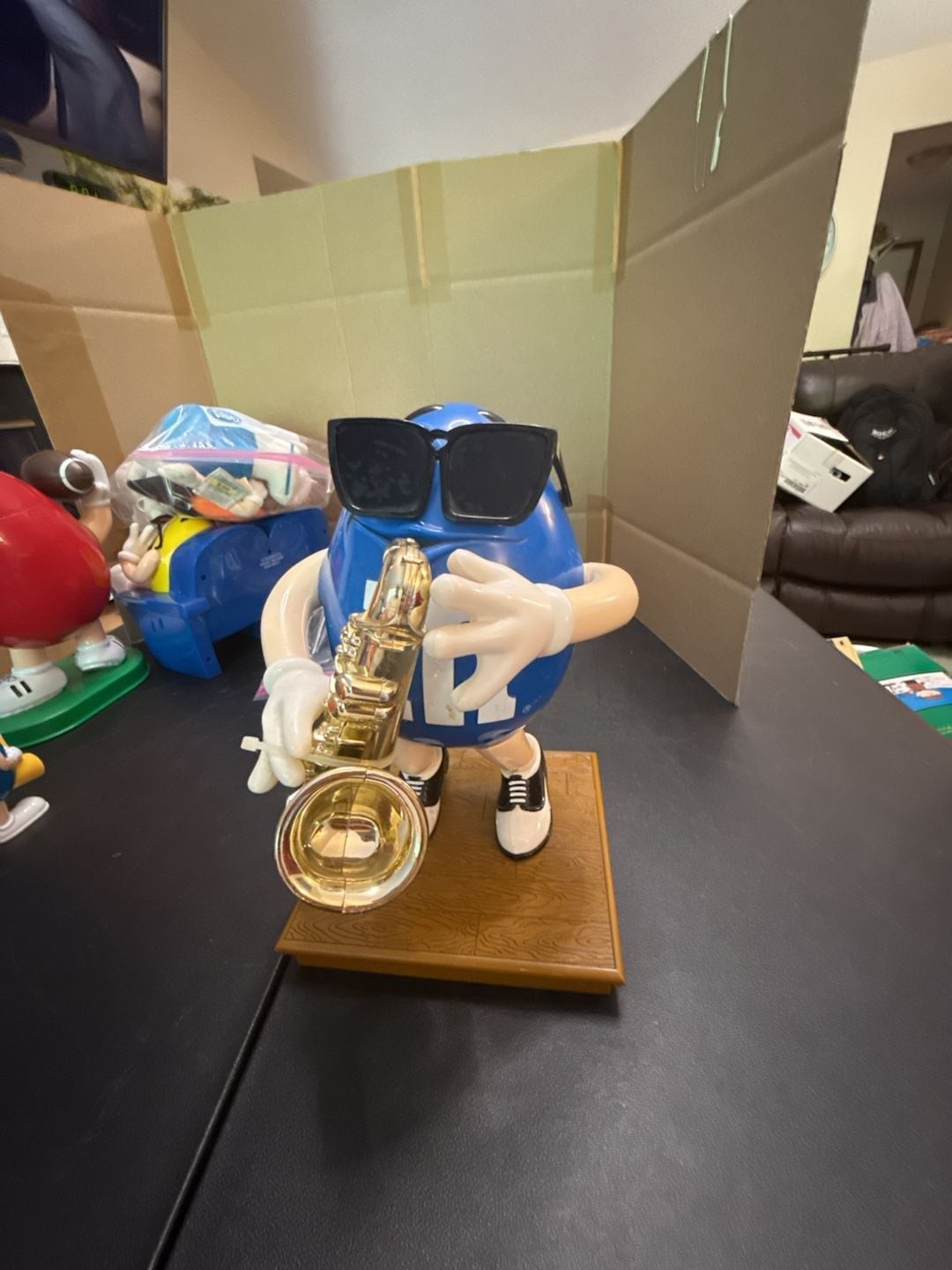 M&M\'s Blues Cafe Collector\'s Series Blue Saxophone Candy Dispenser