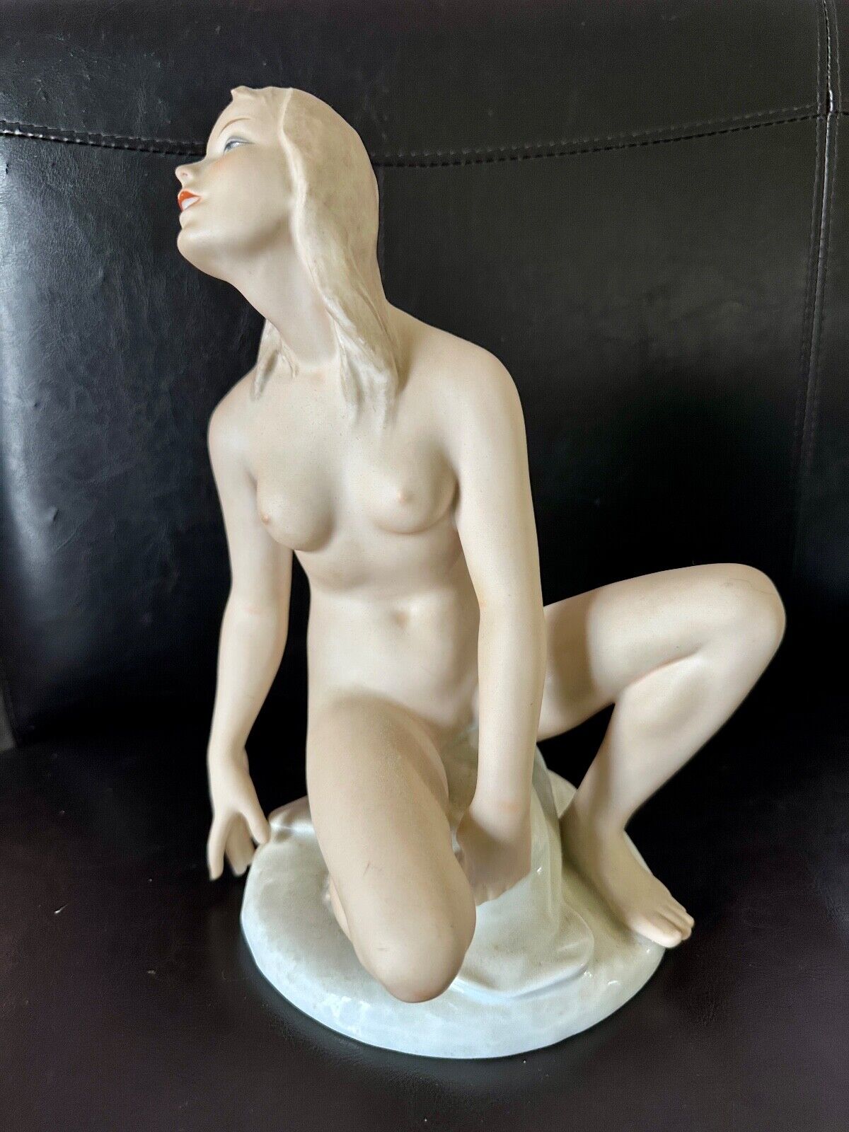 VTG Wallendorf 1764 1729 German Porcelain Nude Lady Art Deco 12\