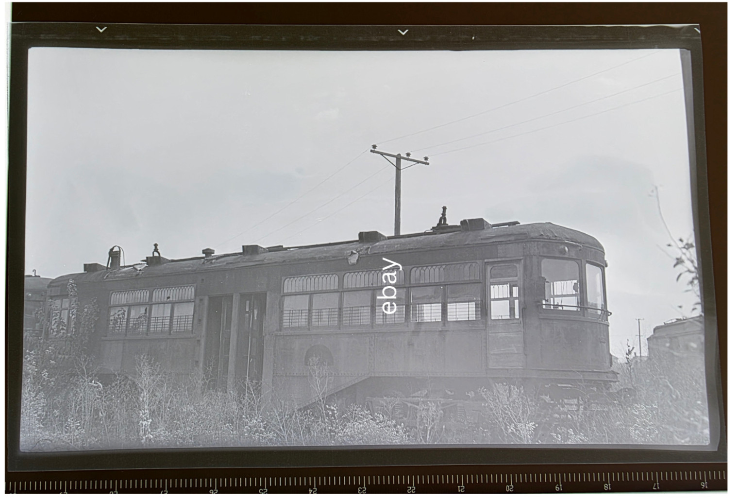 C. 1940 Ohio Public Service Co Retired Kuhlman Interurban Trolley Photo Negative C. 1940 Ohio Public Service Co Retired Kuhlman Interurban Trolley Photo Negative