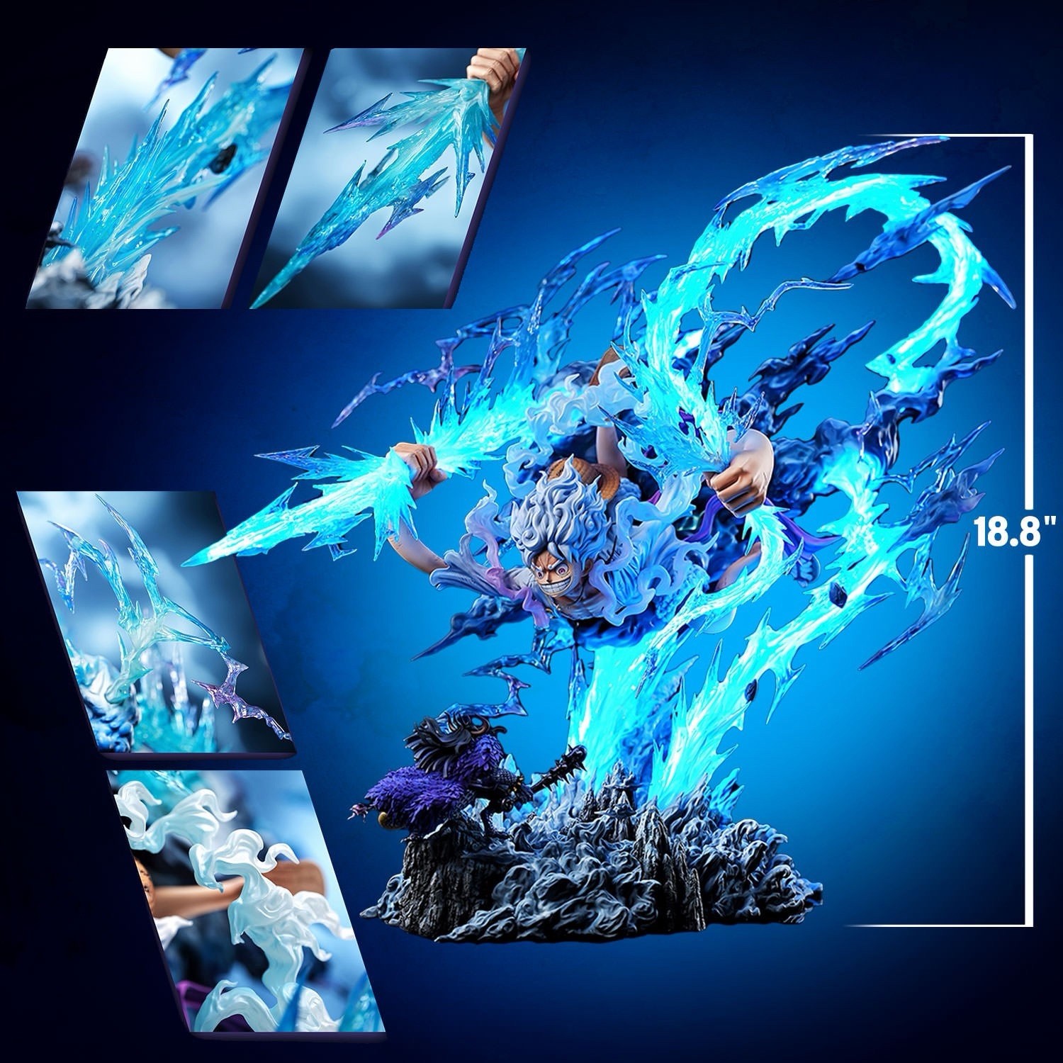 Jimei Palace - One Piece Monkey D Luffy Gear 5 Nika LED Statue IN-STOCK