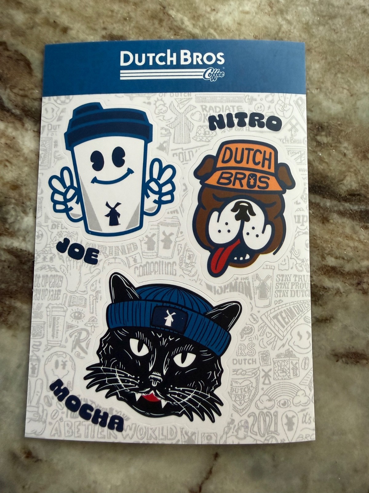 Dutch Bros Original Plushie Sticker Sheet ~ 10/19/2026