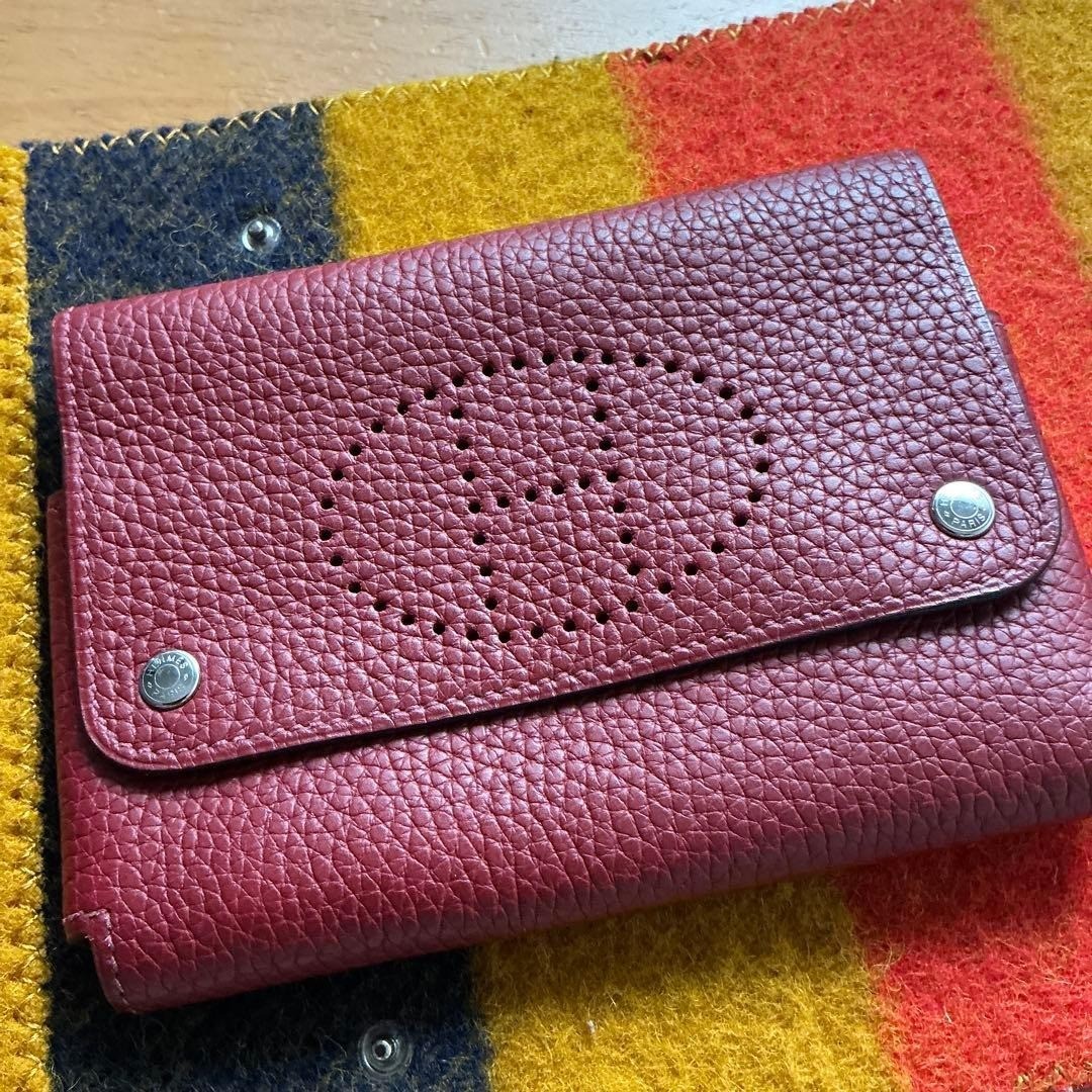HERMES Playing card case  leather