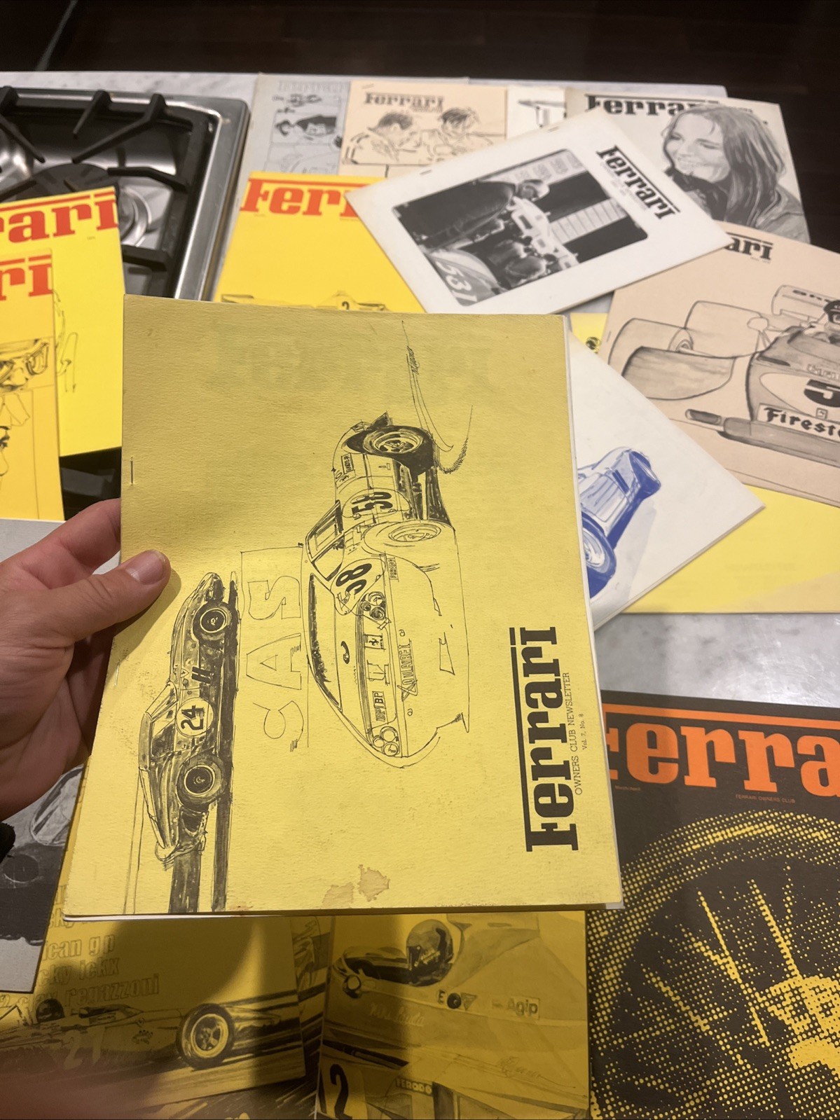 Vintage 1970s Ferrari Club Newsletter Lot Of 39 Collectible Publication
