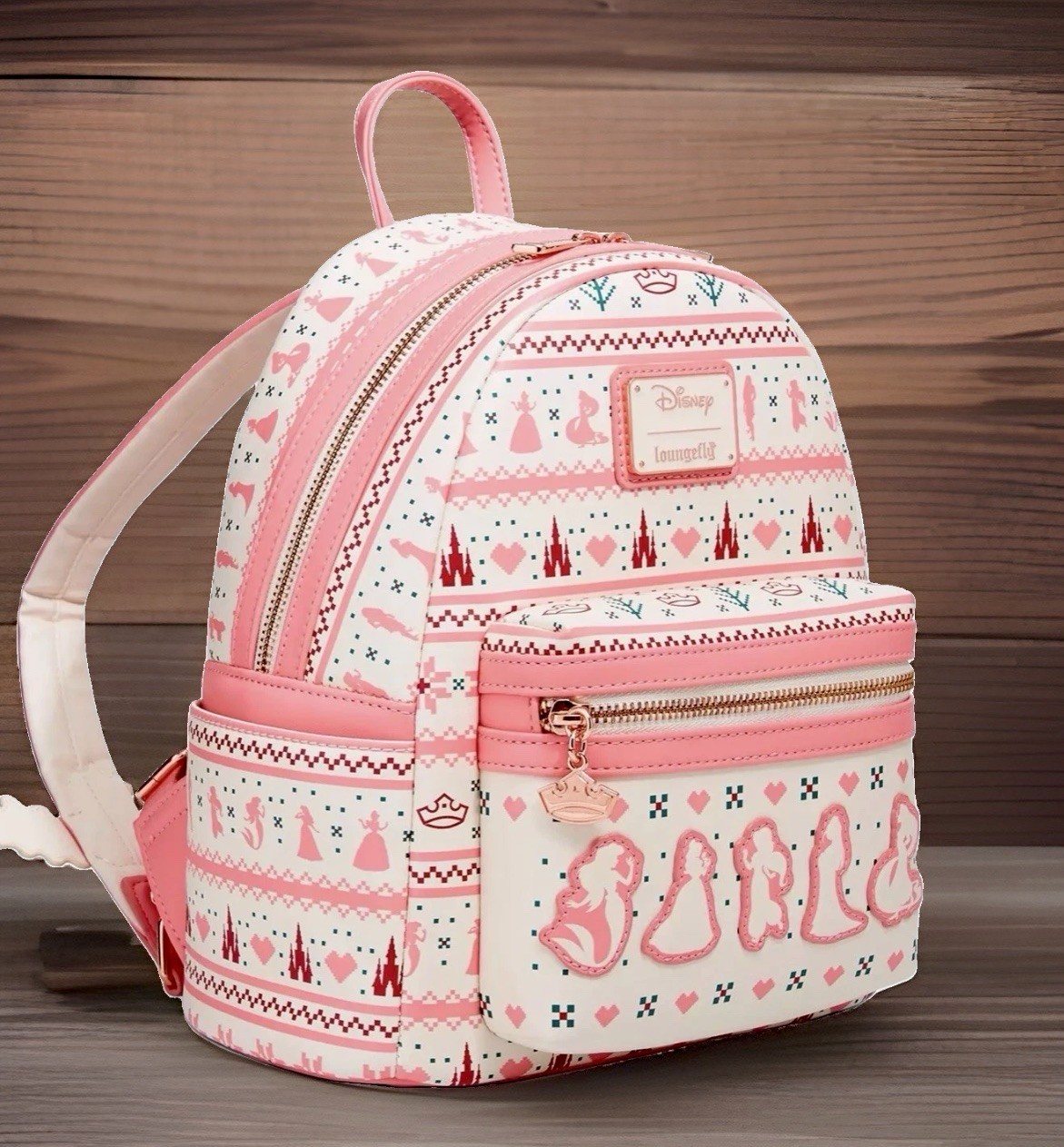 Loungefly Disney Princess Holiday Backpack Fair Isle NWT 2026 RARE NIP