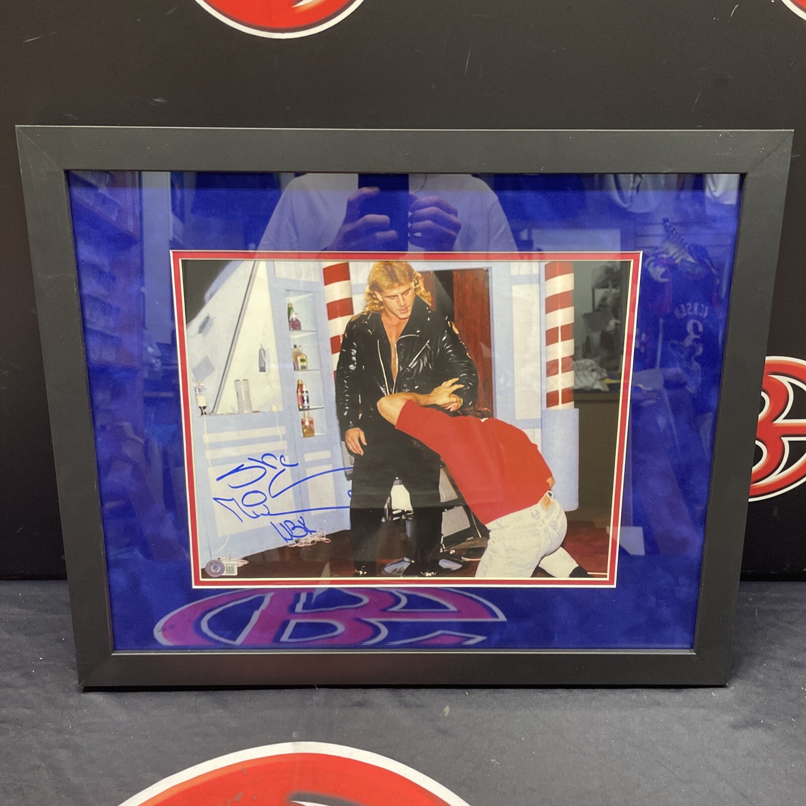 Shawn Michaels HBK Signed 11x14 Photo Barber Shop Framed Autographed BAS Shawn Michaels HBK Signed 11x14 Photo Barber Shop Framed Autographed BAS