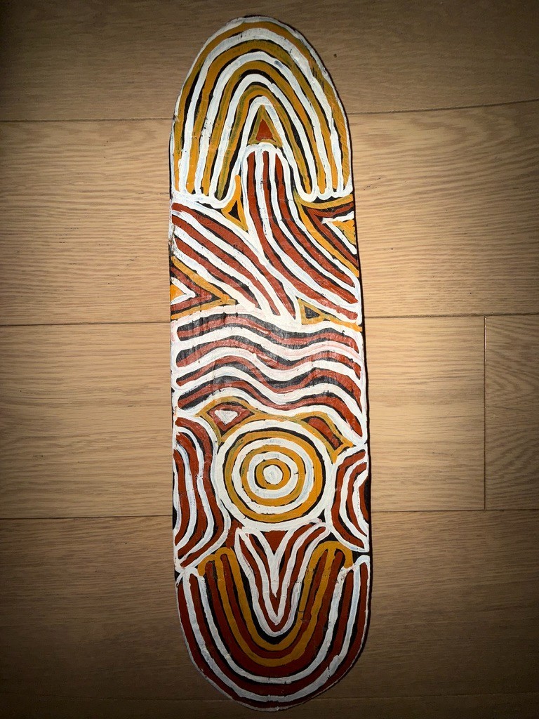 Vintage Australian Aboriginal Hand Made & Painted Dancing Stick