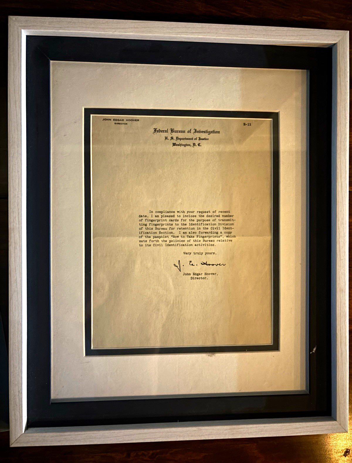 J. Edgar Hoover Signed Letter FBI Director 1930s - Instructional Booklet J. Edgar Hoover Signed Letter FBI Director 1930s - Instructional Booklet