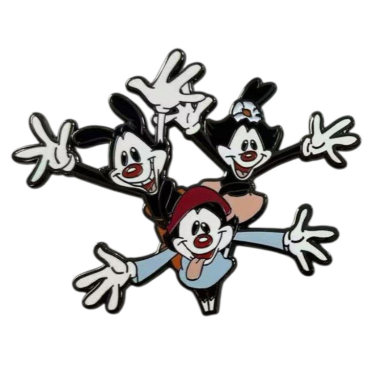 ANIMANIACS Yakko, Wakko, and Dot 90s Cartoon Hat Jacket Tie Tack Lapel Pin ANIMANIACS Yakko, Wakko, and Dot 90s Cartoon Hat Jacket Tie Tack Lapel Pin