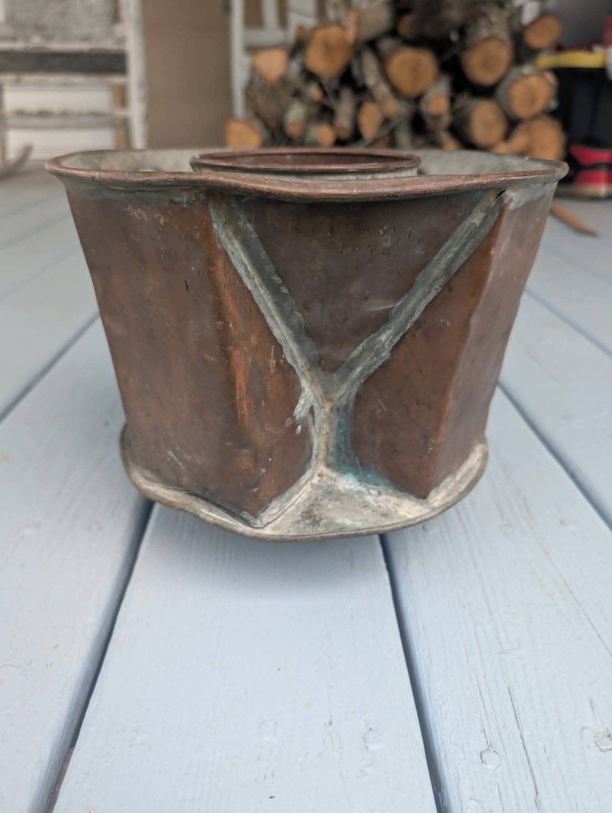 Antique 1875 Patented Copper Wine Cooler MultiBottle Inverted Chiller Ice Bucket Antique 1875 Patented Copper Wine Cooler MultiBottle Inverted Chiller Ice Bucket