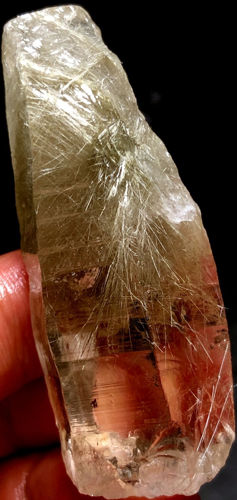 48g NATURAL Silver Golden Hair Rutilated Quartz Crystal Rough not Polished u231