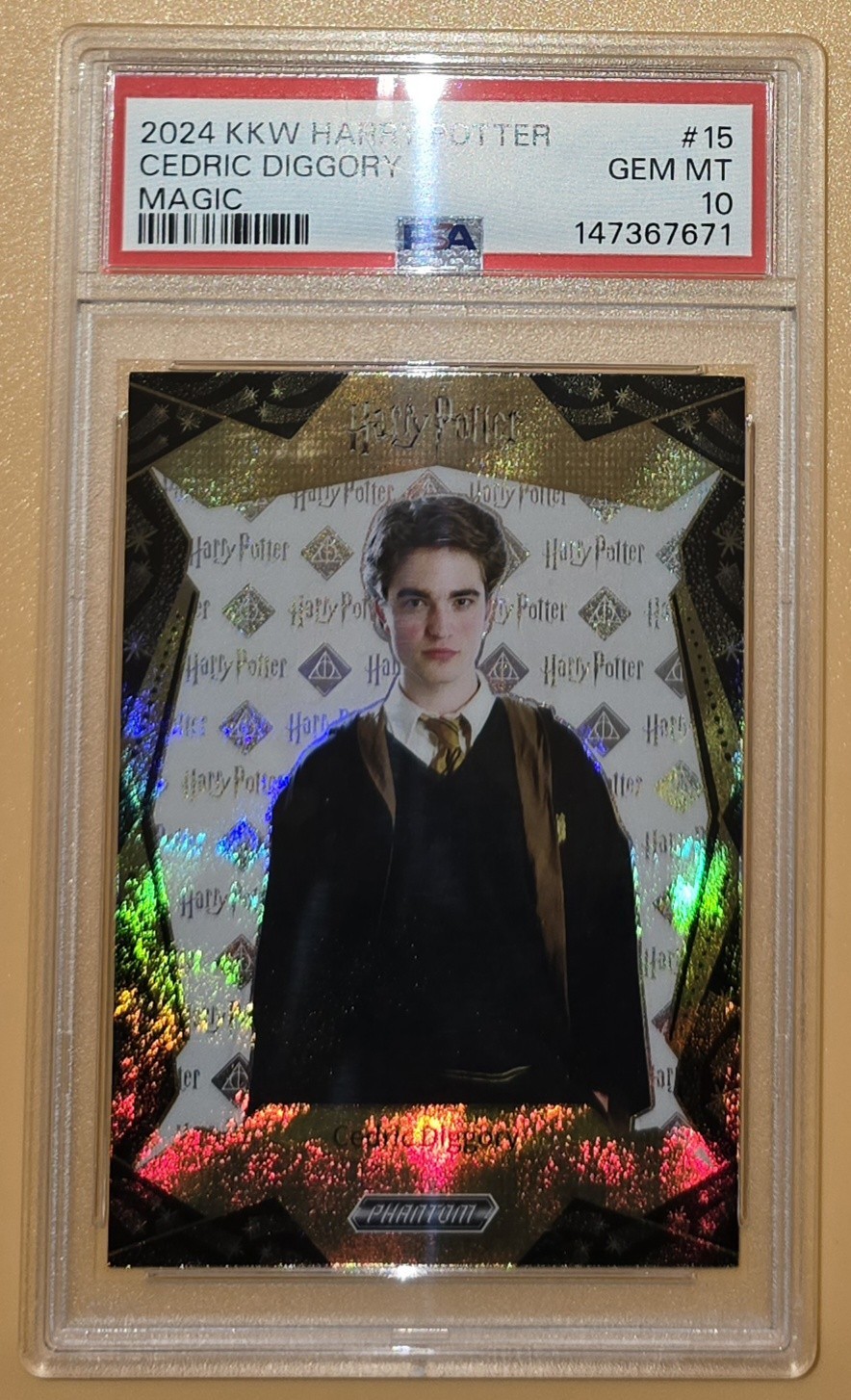 Robert Pattinson Cedric Diggory Harry Potter PSA 10 Magic #d Parallel Pop 1 KKW