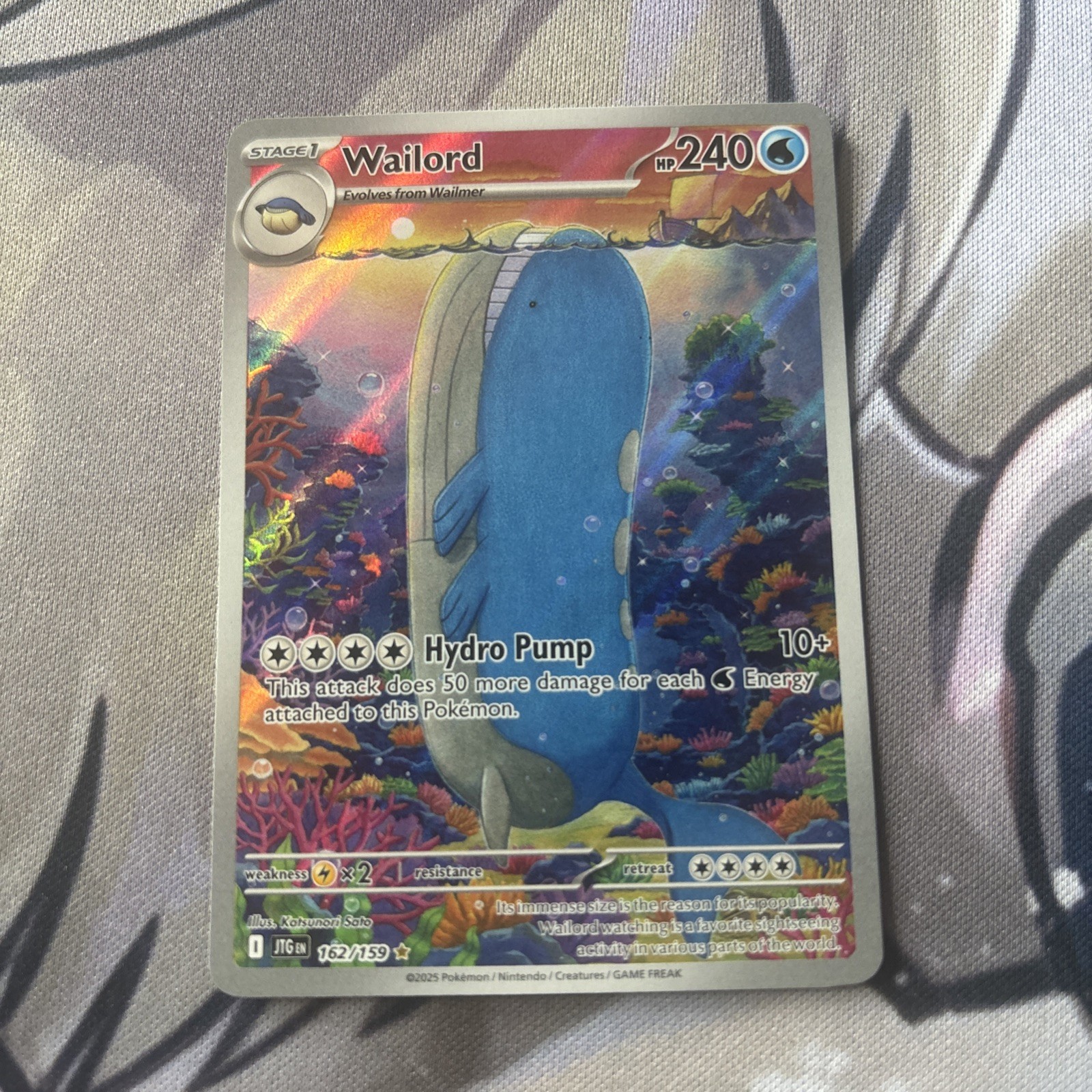 Pokémon TCG Wailord 162/159 Sv09 Journey Together Illustration Rare Holo EN