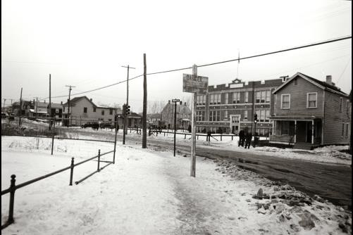 Photo:South River New Jersey 1936 Old High School Traffic Junction Signs