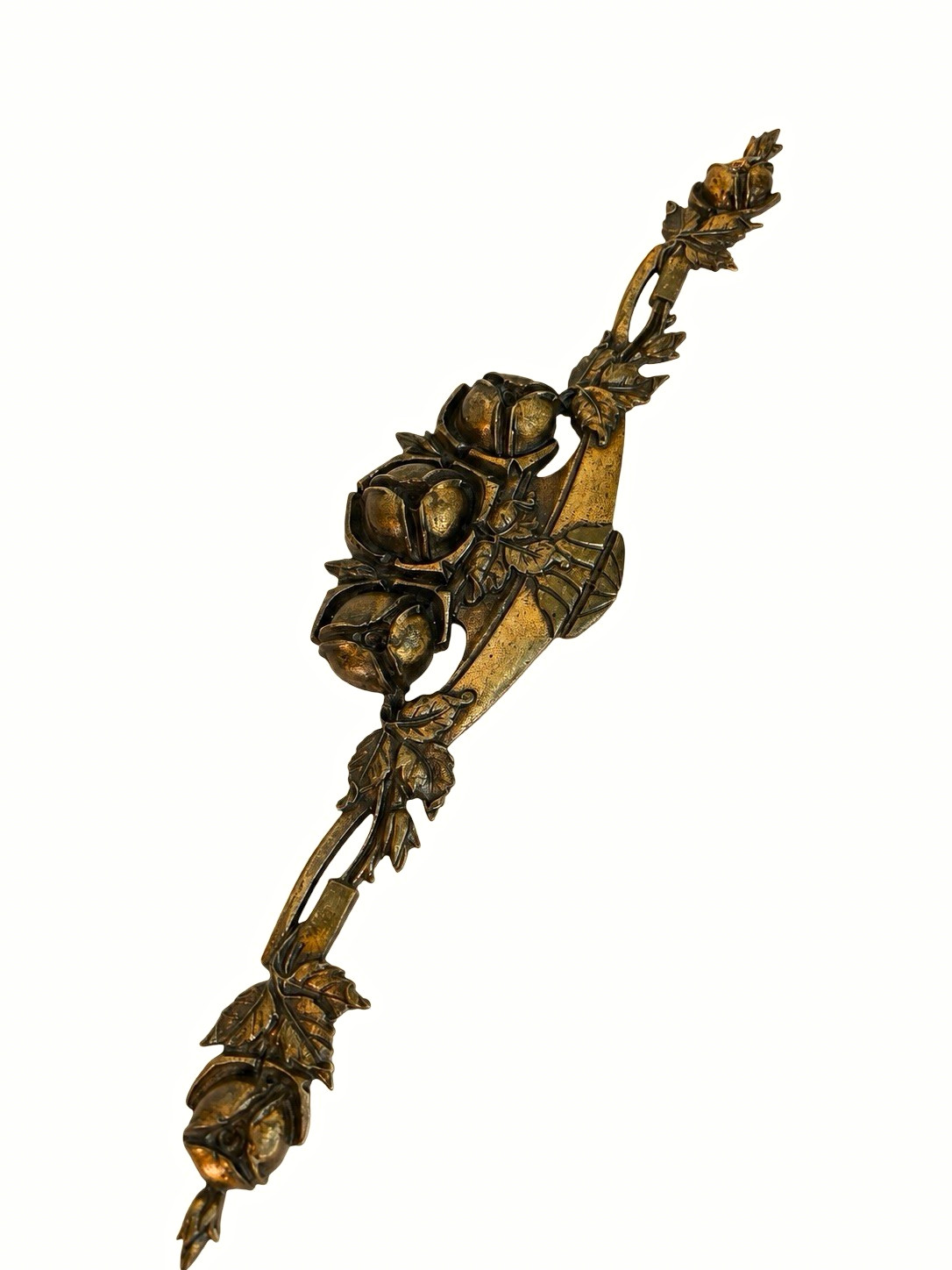 Vintage Art Nouveau Cast Bronze Brass Furniture Appliqué 15” Vintage Art Nouveau Cast Bronze Brass Furniture Appliqué 15”