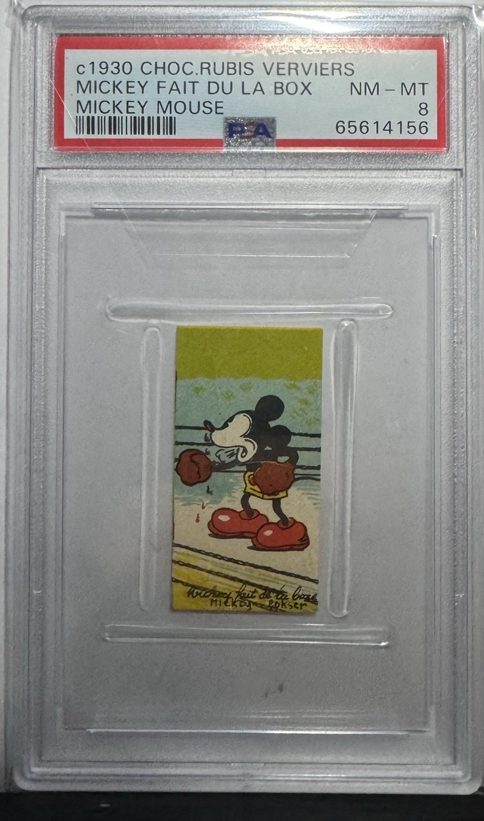 1930s MICKEY MOUSE Chocolaterie Rubis Verviers - MICKEY FAIT DU LA BOX PSA 8 1930s MICKEY MOUSE Chocolaterie Rubis Verviers - MICKEY FAIT DU LA BOX PSA 8