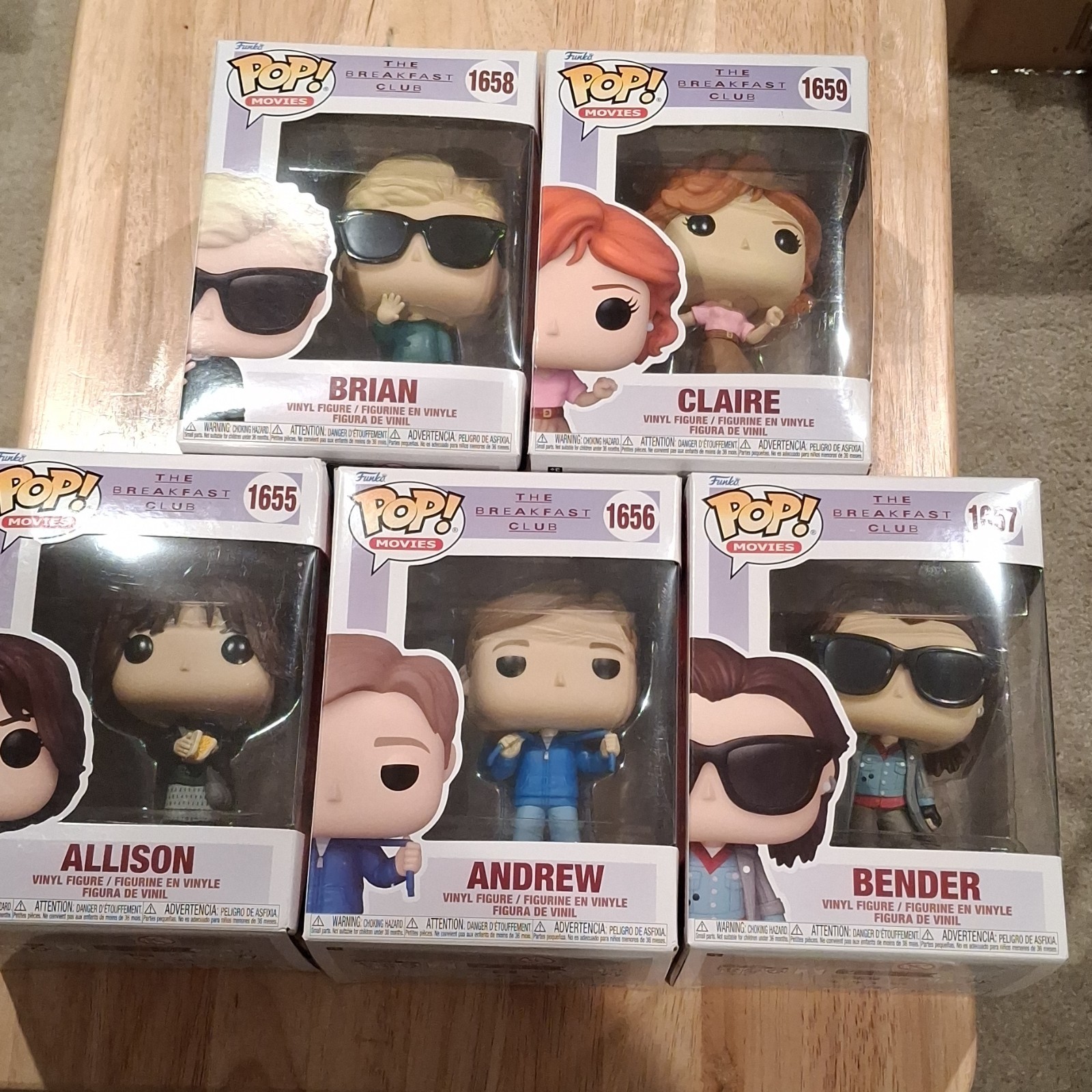 Funko Pop The Breakfast Club Boxed Vinyl Lot of 5 Bender 1657 + More