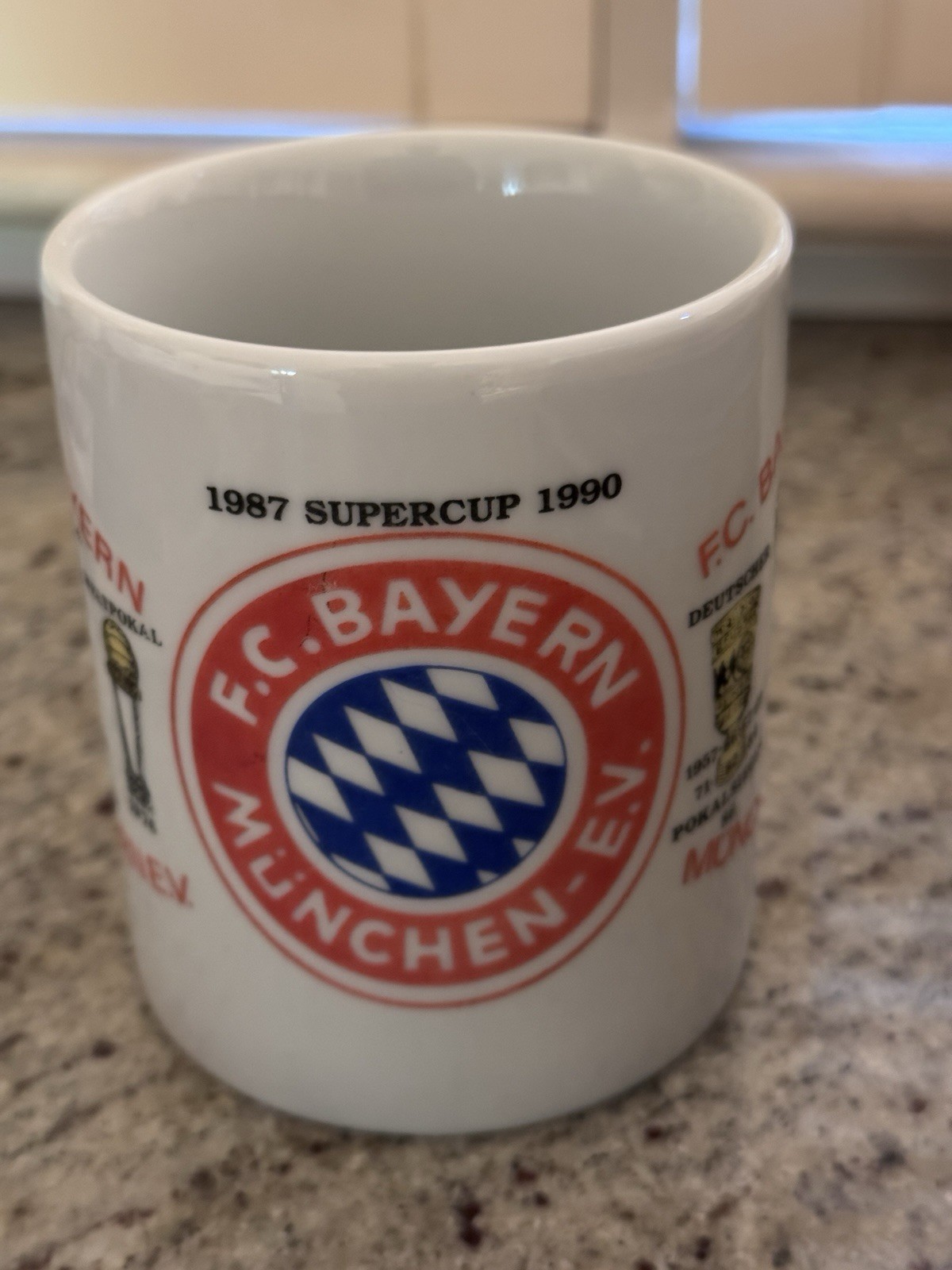Vintage ~1990 F.C. Bayern München Coffee Mug Incredibly Rare Item Retro Soccer