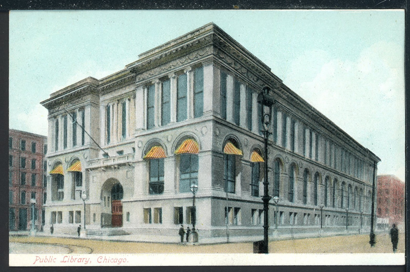 Pristine ca.1910 Chicago IL Public Library Building Vintage Postcard A2045