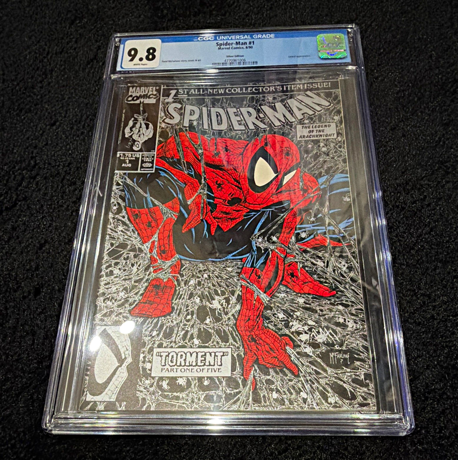 Spider-Man #1 CGC 9.8 (1990) Marvel Comics Torment Todd McFarlane Very Hot Spider-Man #1 CGC 9.8 (1990) Marvel Comics Torment Todd McFarlane Very Hot