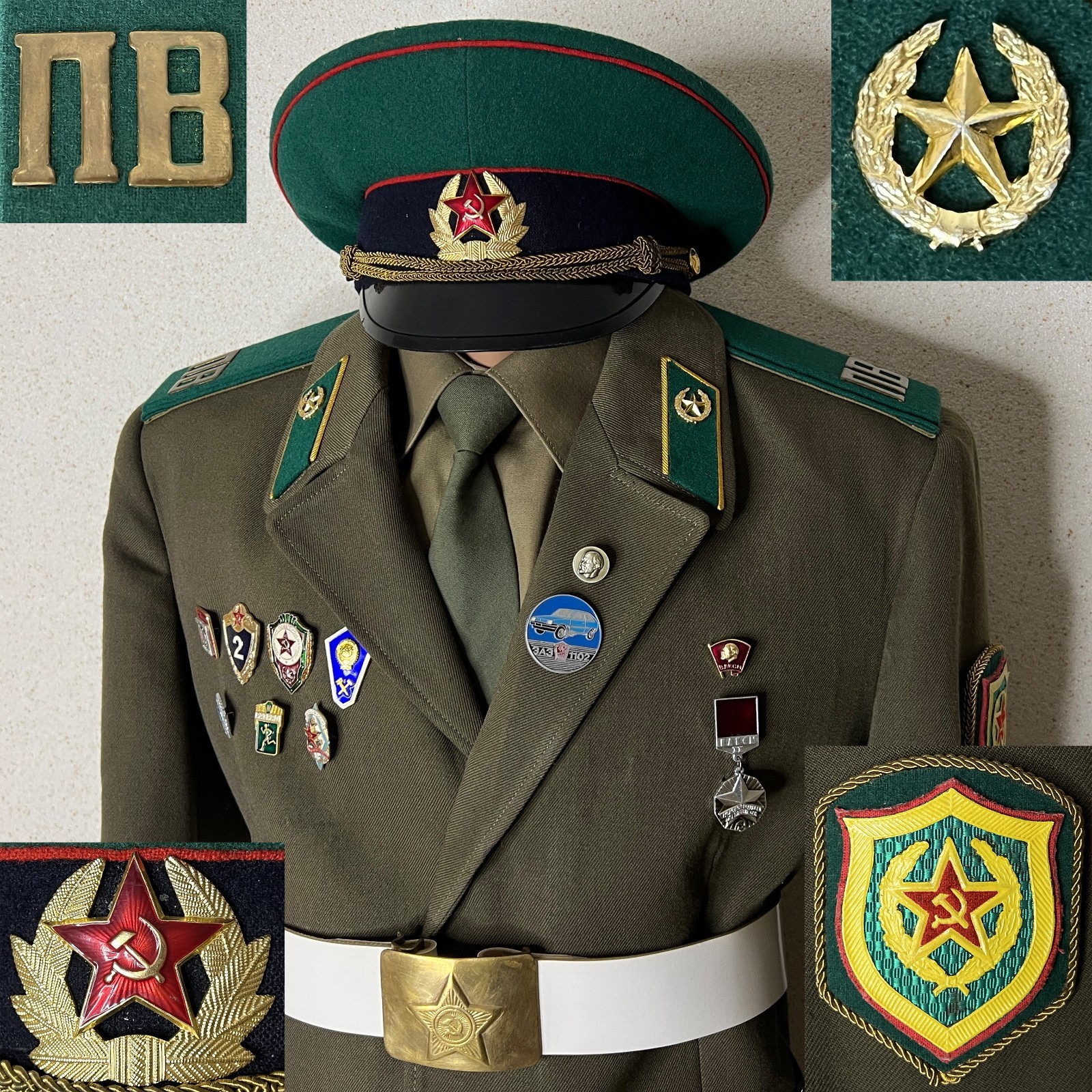 KGB USSR Vintage Soviet Border Guard Afghan / Cold War Era Military M69 Uniform.