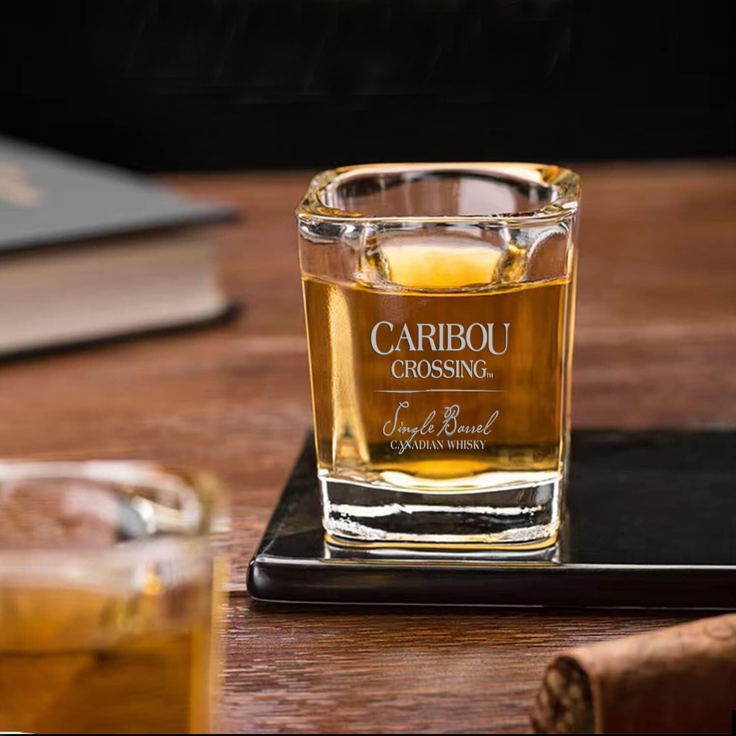 CARIBOU CROSSING Whiskey Shot Glass