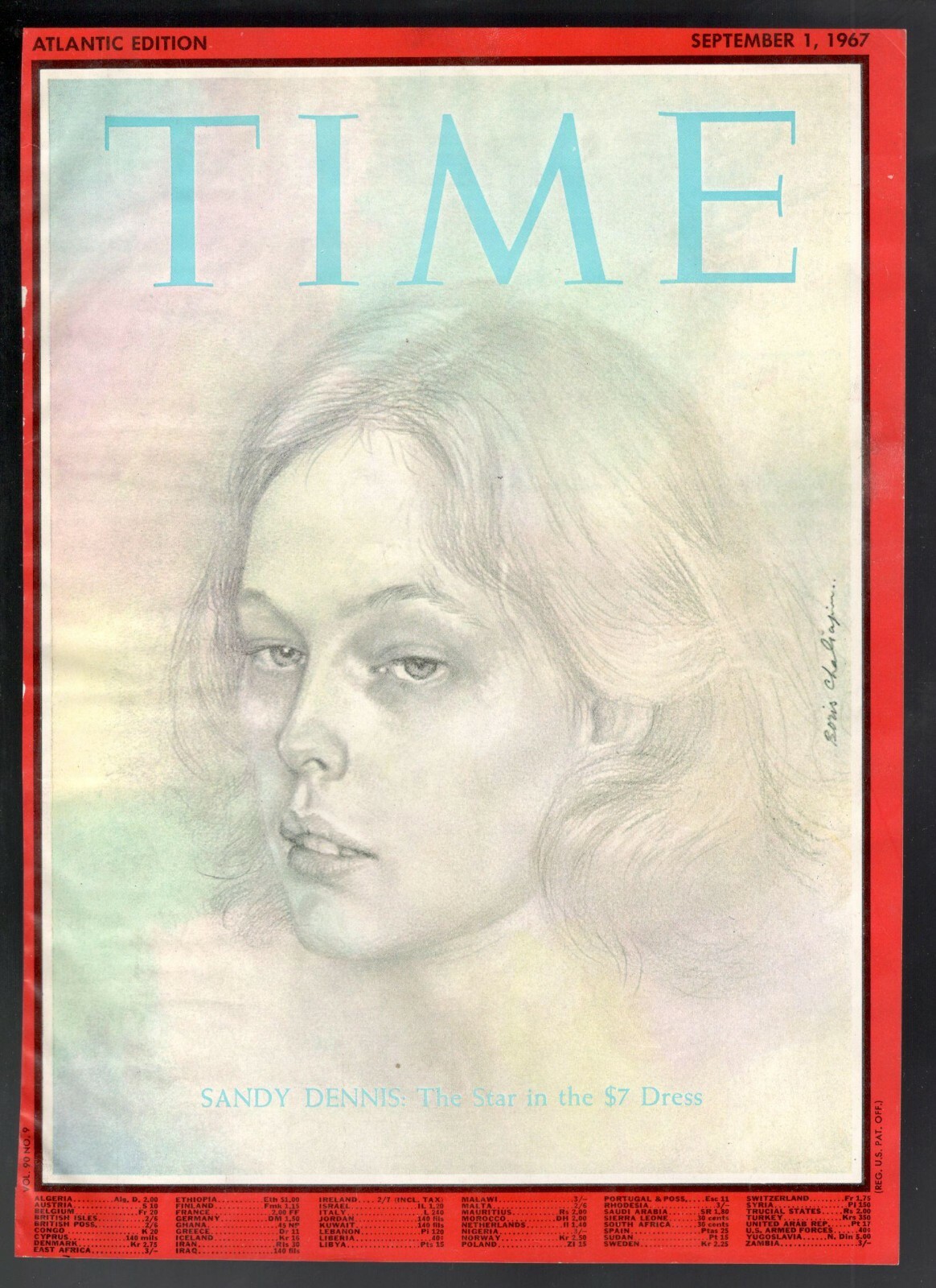 Sandy Dennis Actress 1967 Time Only Cover 1 Original Page