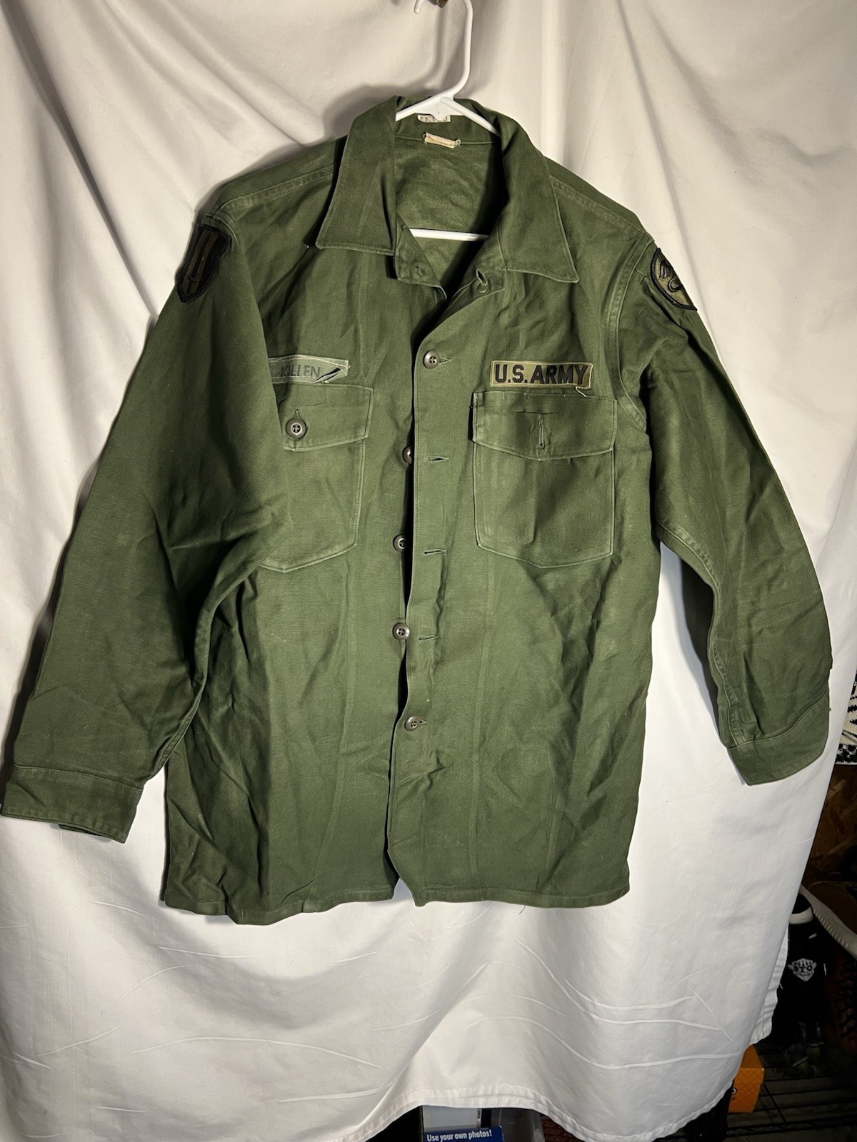 Vintage Vietnam Era US Army OG-107 Utility Shirt Size 16.5x34 Vintage Vietnam Era US Army OG-107 Utility Shirt Size 16.5x34