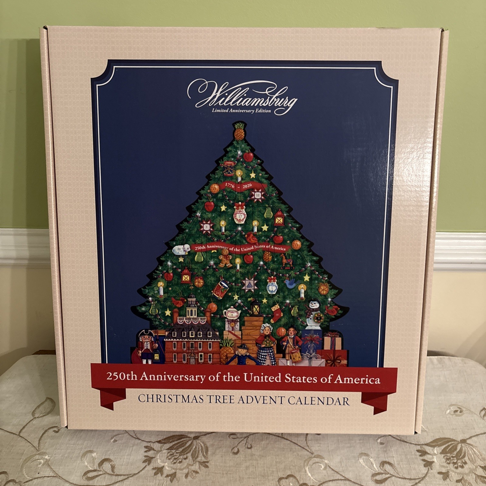 NEW Colonial Williamsburg 250th Anniversary Advent Calendar by Byers' Choice
