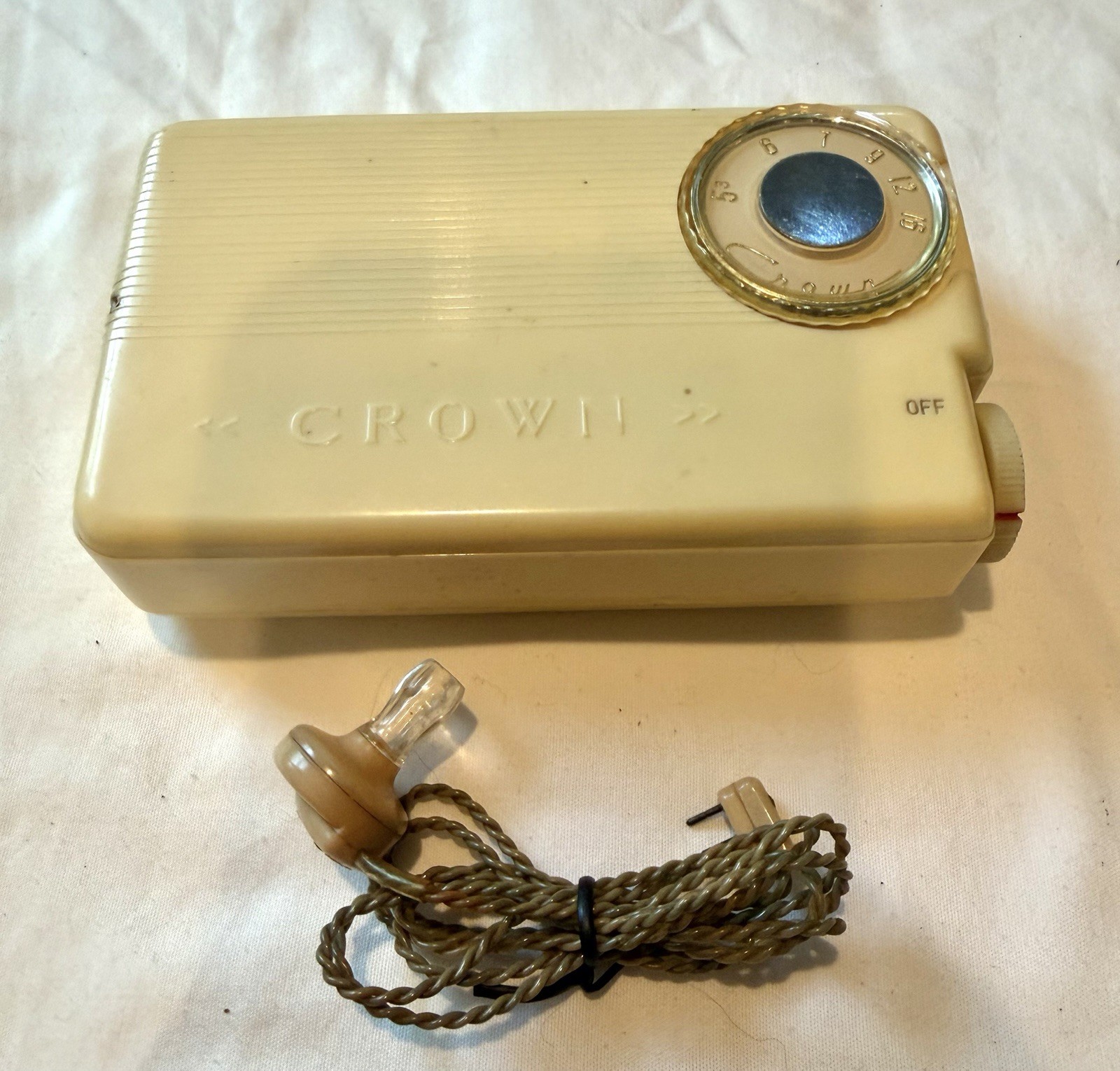 Very Rare Crown PR-350 (Pre-Transistor)Tube Subminiature Pocket Radio Mid 1950s Very Rare Crown PR-350 (Pre-Transistor)Tube Subminiature Pocket Radio Mid 1950s