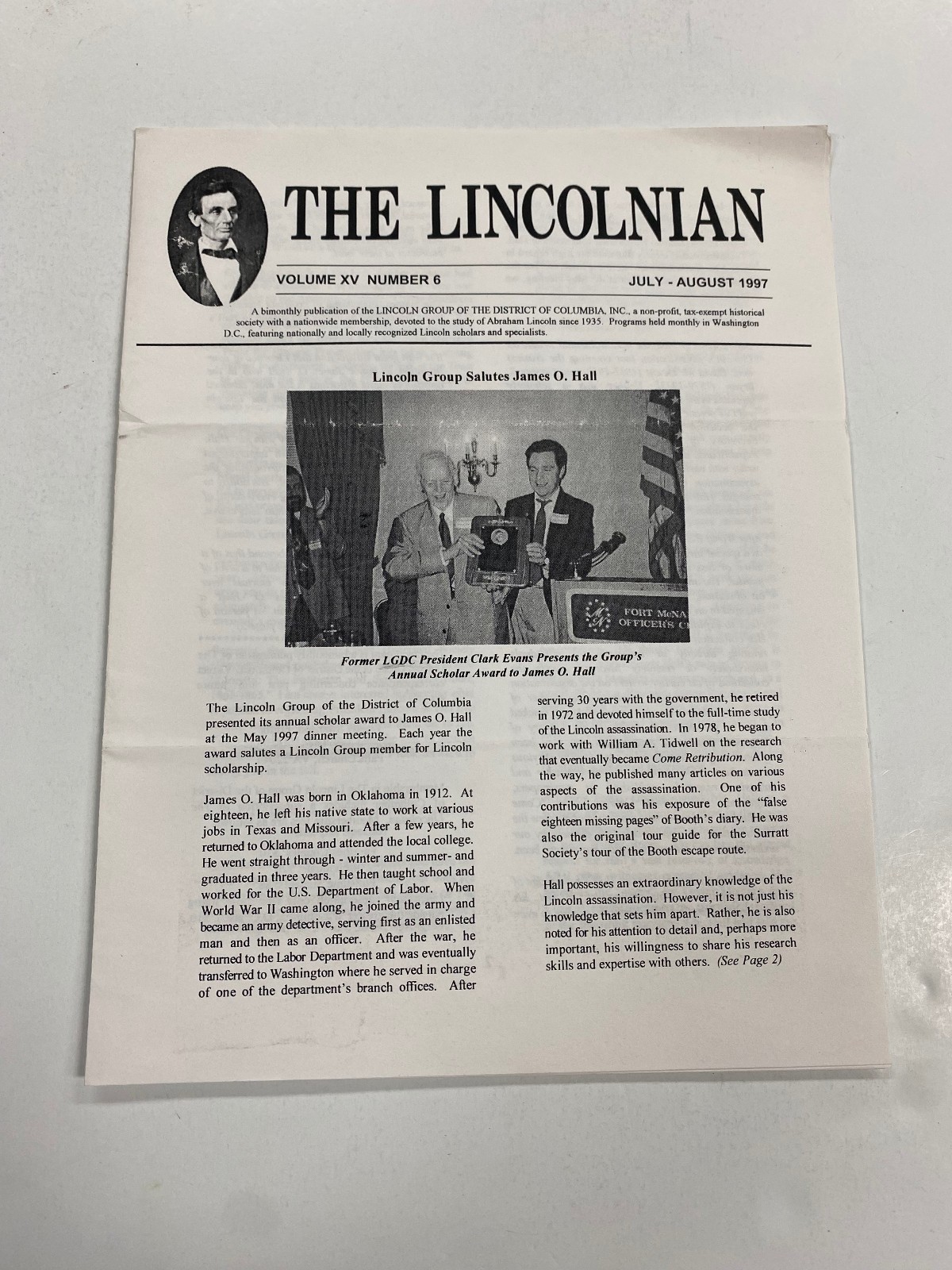 KP214) The Lincolnian July 1997 Peterson House Brings to Mind Shakespeare