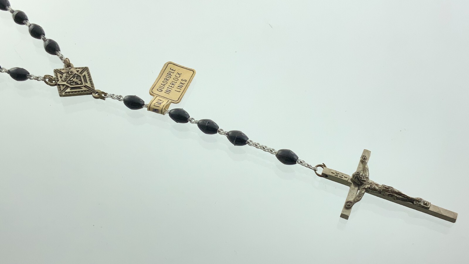Vintage Rosary Blessed By Supreme Chaplain Italy Religious Crucifix EE760 Vintage Rosary Blessed By Supreme Chaplain Italy Religious Crucifix EE760