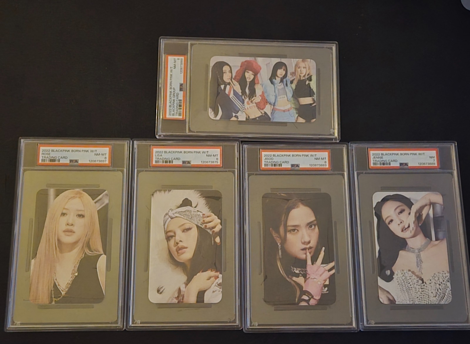 2022 BLACKPINK BORN PINK WORLD TOUR PHOTOCARD PSA SET
