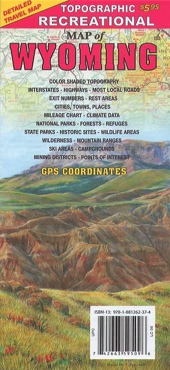 Wyoming Topographic Recreational Paper Map Wyoming Topographic Recreational Paper Map