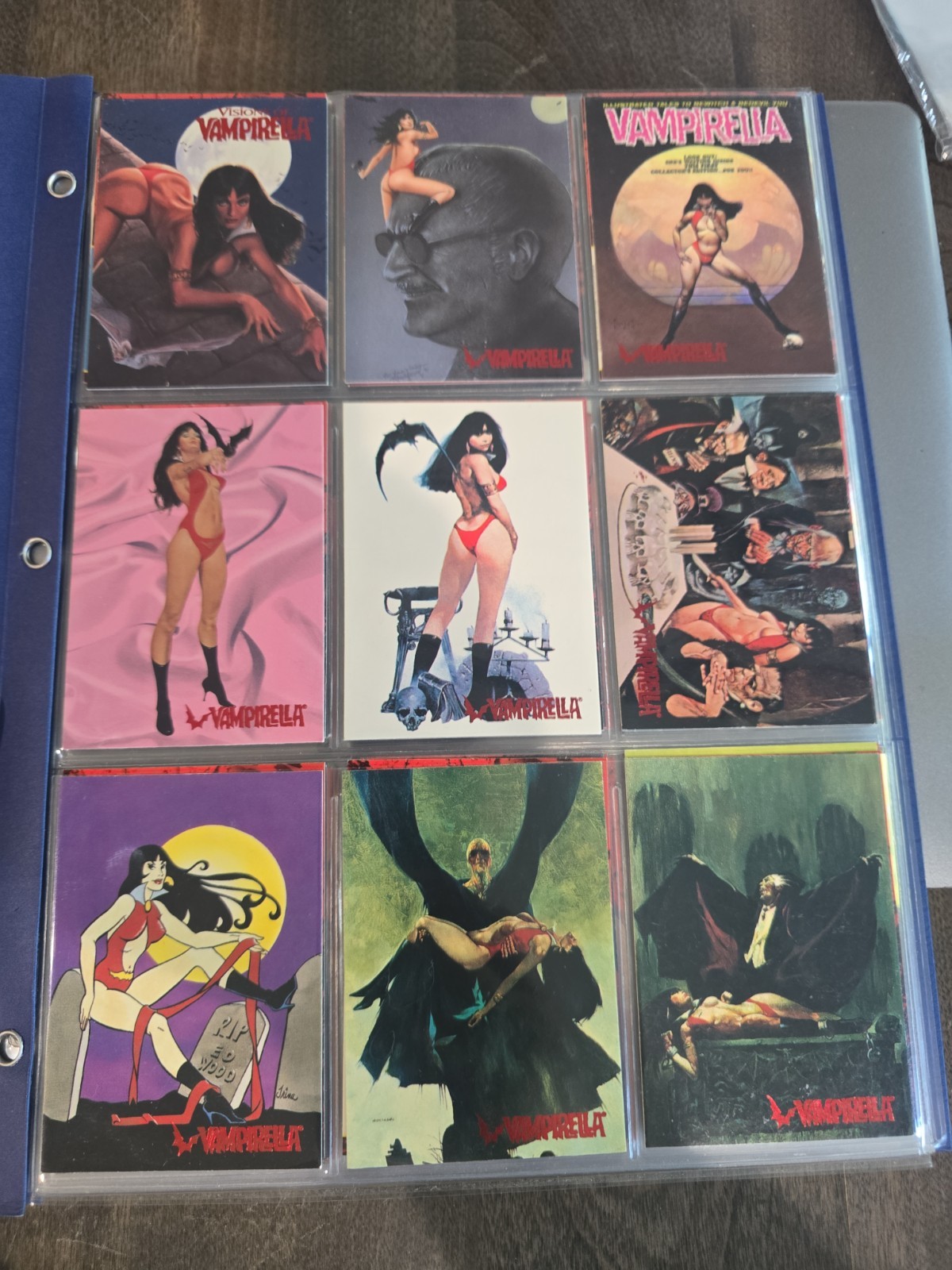 1995 Topps Red Foil Visions Of Vampirella Trading Card Complete Base Set #1-90 1995 Topps Red Foil Visions Of Vampirella Trading Card Complete Base Set #1-90