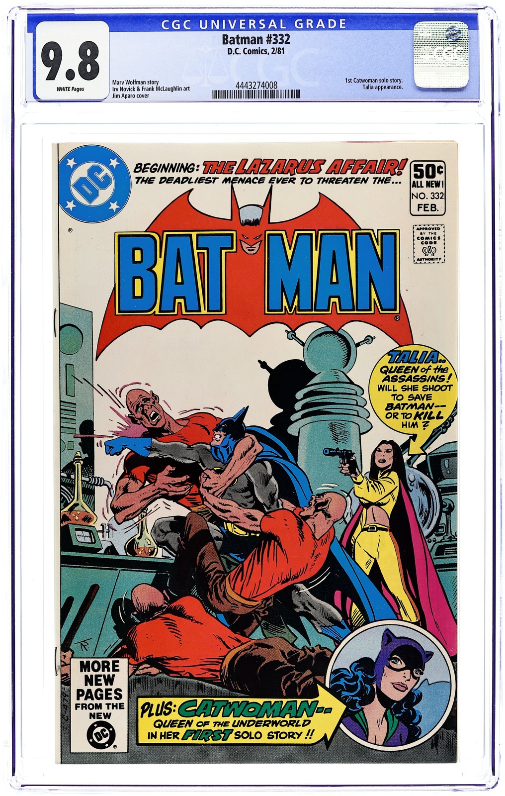 Batman #332D CGC 9.8 1981 4443274008