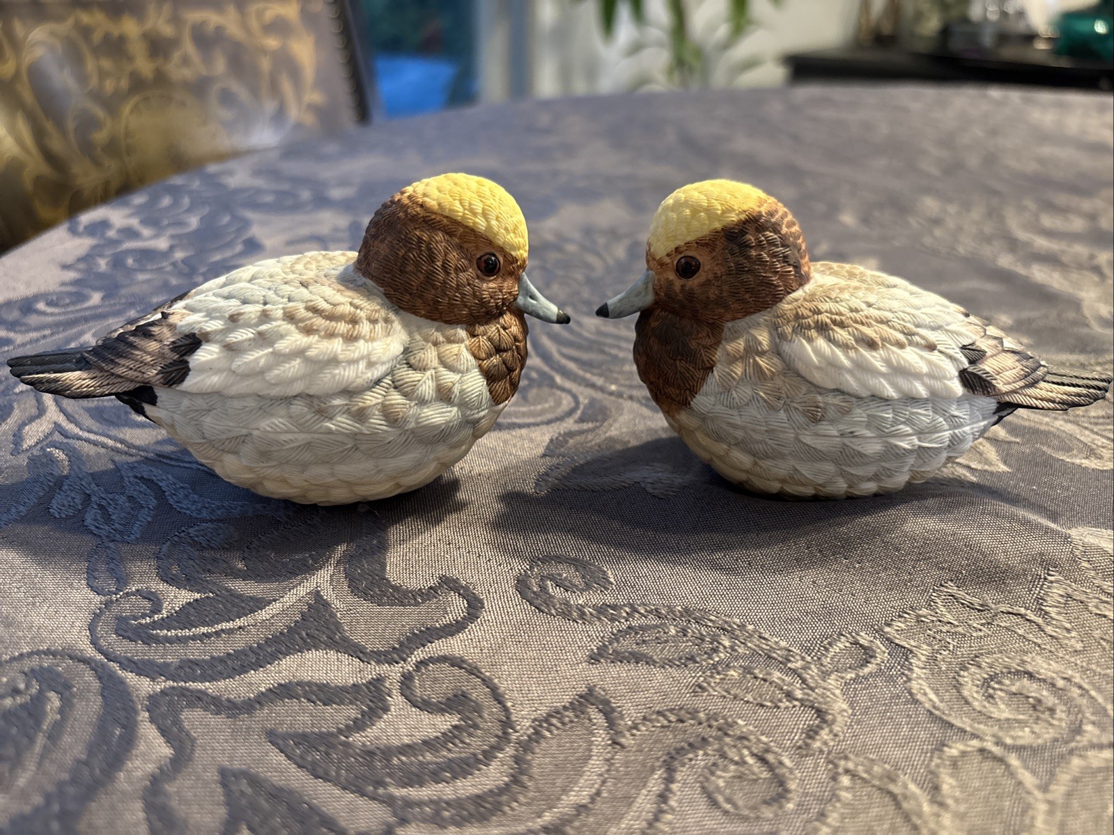 2- 1990 Lenox Nature\'s Gallery Widgeon Duck Trinket Box Hand Crafted In Japan Vt