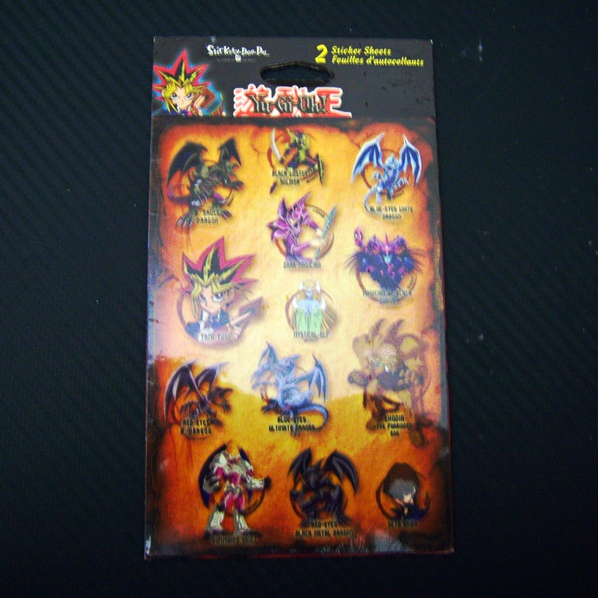 Vintage Stickersy-Doo-Da Yu-Gi-Oh Yami Yugi 2 Sticker Sheets Multicolor Glossy