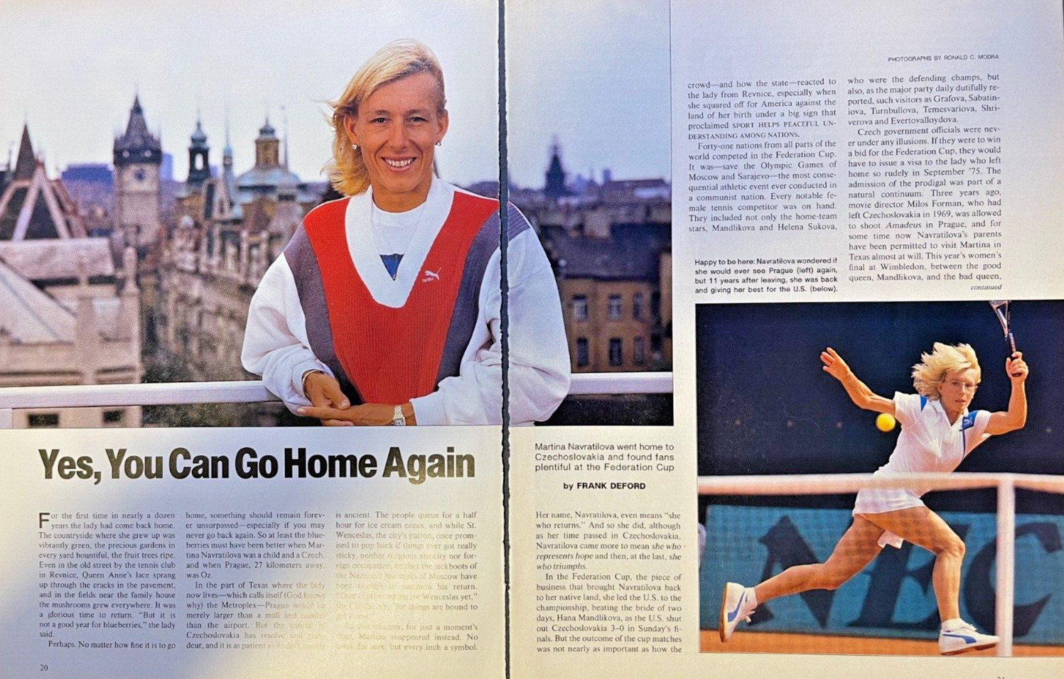 1986 Tennis Star Martina Navratilova illustrated