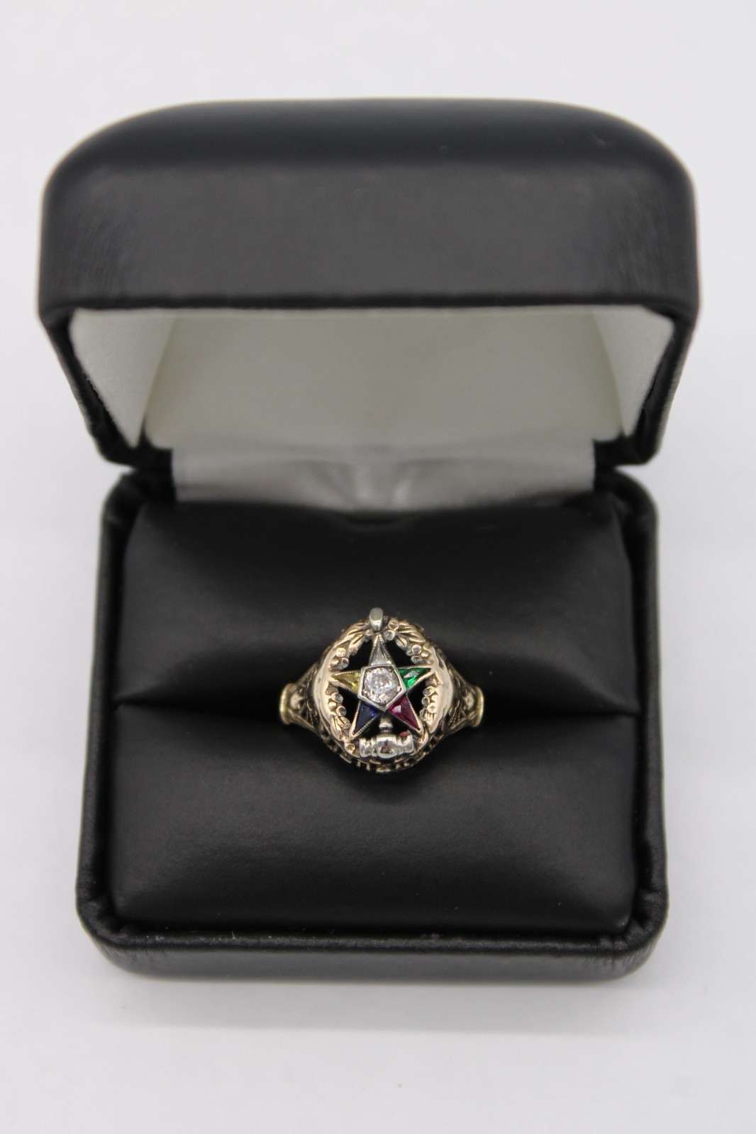 Order Of The Eastern Star 10K Gold And 0.30 Carat Diamond Ring Order Of The Eastern Star 10K Gold And 0.30 Carat Diamond Ring