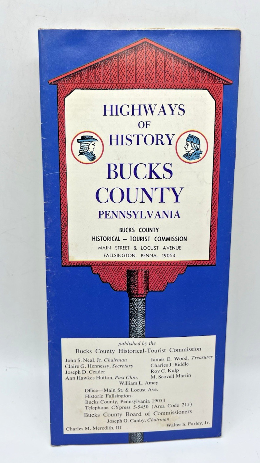 Vintage Highways of History Bucks County Pennsylvania Map Historical Brochure