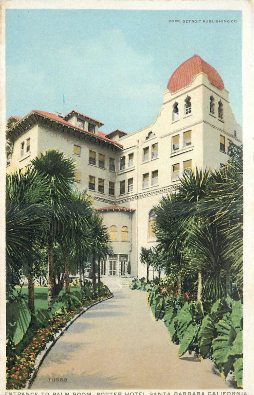 Potter Hotel Santa Barbara CA Phostint Postcard Detroit Publishing c1910 Potter Hotel Santa Barbara CA Phostint Postcard Detroit Publishing c1910