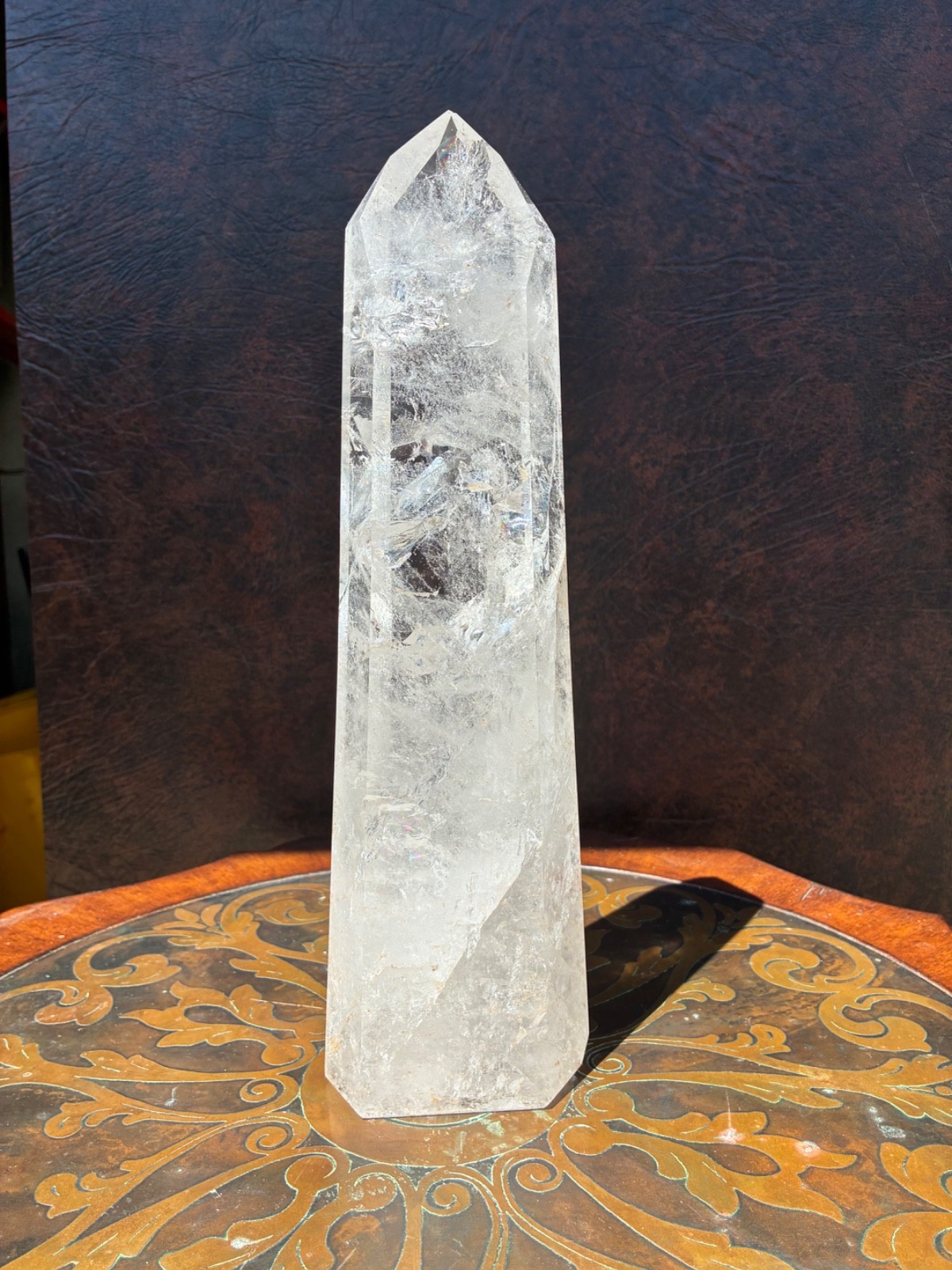 Large Clear Quartz Point Generator 14 Inches