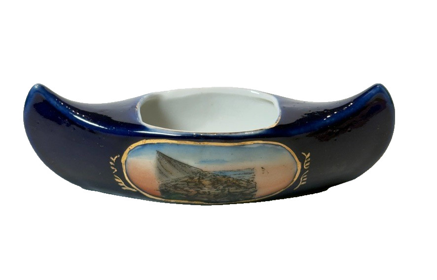 GALVESTON Era Wall TX TEXAS ANTIQUE Souvenir China COBALT TRINKET BOAT GALVESTON Era Wall TX TEXAS ANTIQUE Souvenir China COBALT TRINKET BOAT