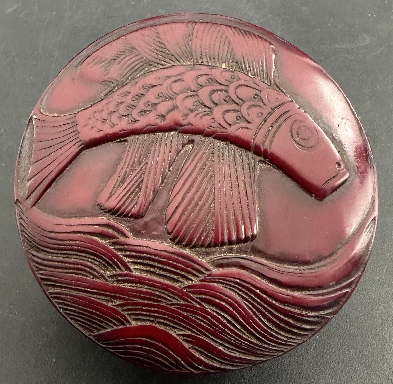 Vintage Boma Trinket Box Made in Canada Artist Thomas R Mcphee Leaping Salmon