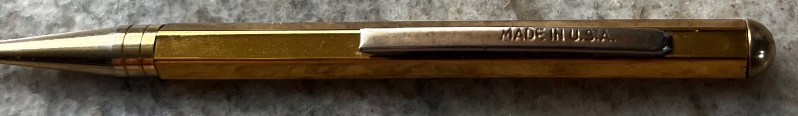 VTG.  Mid-Century Yellow Gold Fill Mechanical Pocket Pencil 3.75