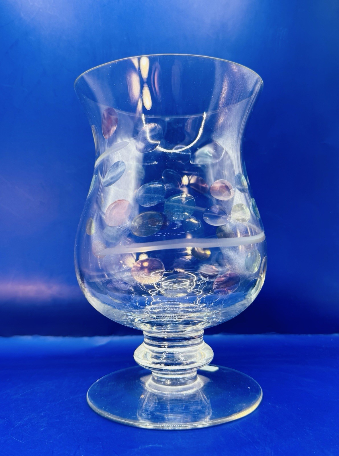 Vintage PartyLite Jardiniere Hurricane Glass Candleholder Vase (P7085) 8 1/2